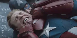 A photo of Captain America choking himself out in Avengers
Endgame